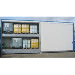 Conteneur isolé de stockage extérieur ADR 48 fûts / 12 IBC - rétention 6000 L